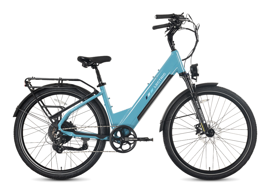 XPress2 Step-Thru Cruiser Electric Bike | 750W Long-Range eBike | Raindrop Blue XPress2 Step-Thru Cruiser Electric Bike | 750W Long-Range eBike | Raindrop Blue