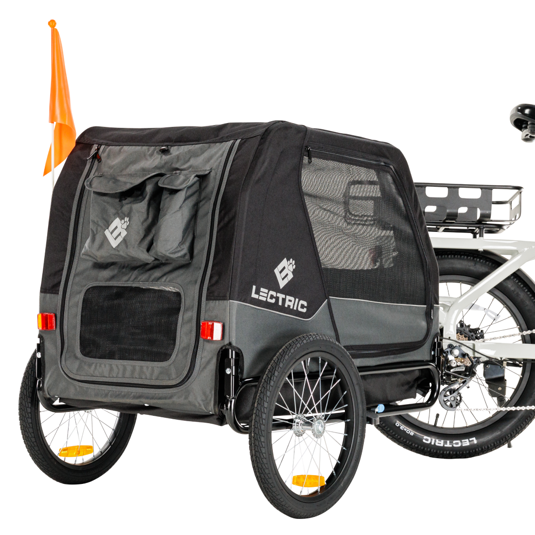 electric push trailer for bicycle Large-Sized Pet Trailer for Electric Bikes