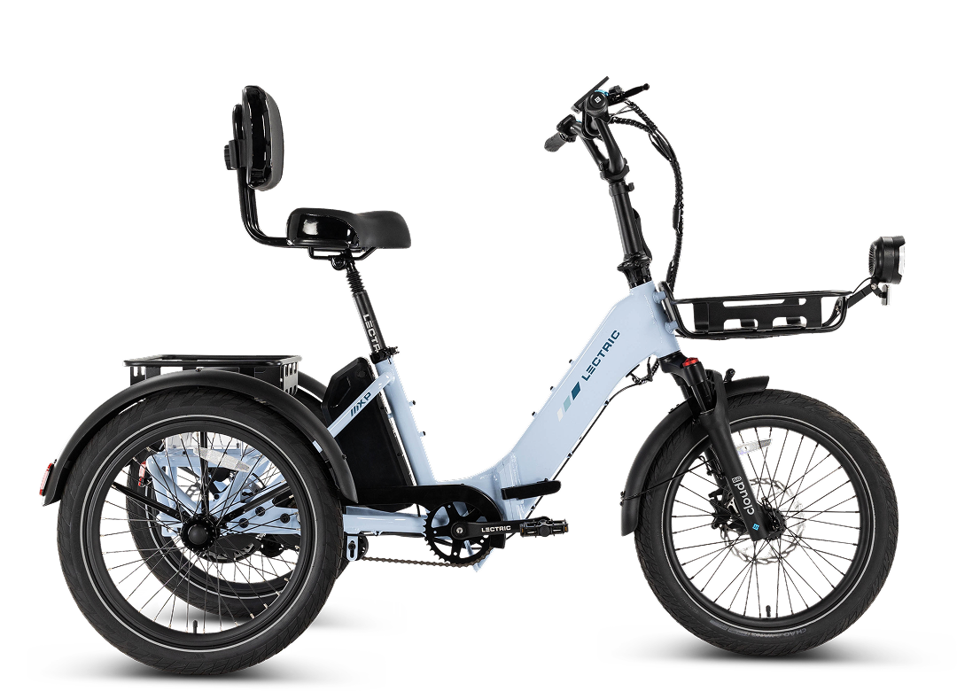 Lectric XP Trike2 750 in Glacier Blue| Long-Range eTrike | Adult Folding Electric Trike | Lightweight eTrike