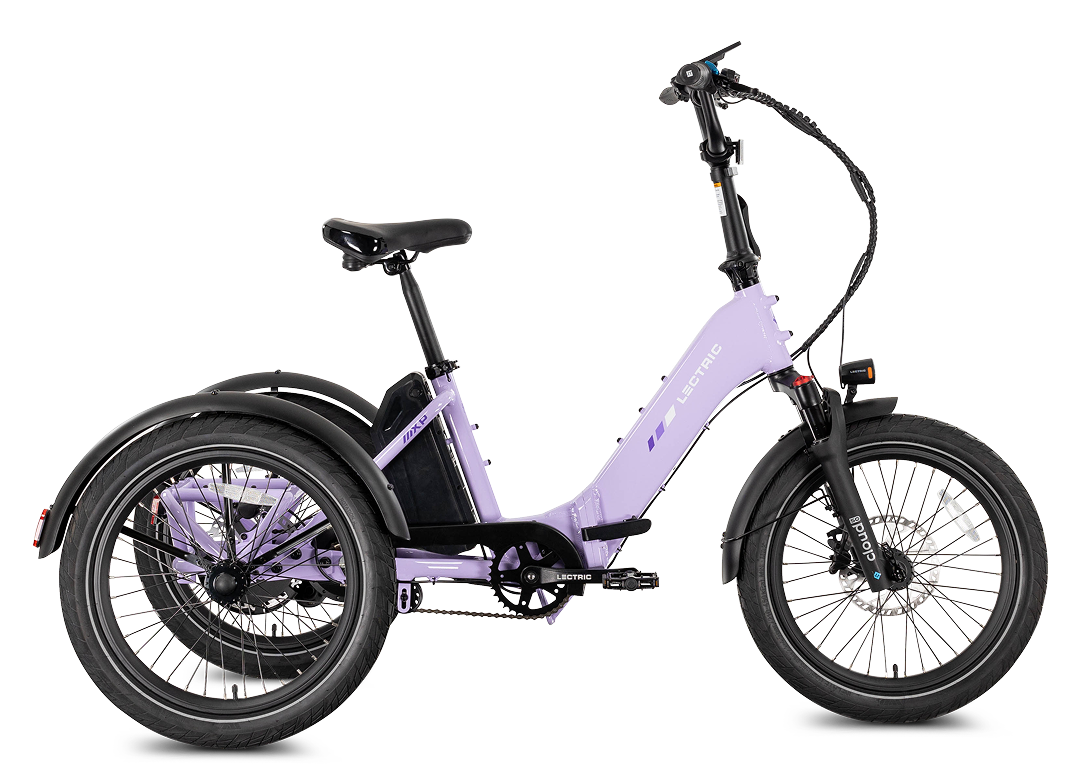 Lectric XP Trike2 750 in Lavender Haze| Long-Range eTrike | Adult Folding Electric Trike | Lightweight eTrike