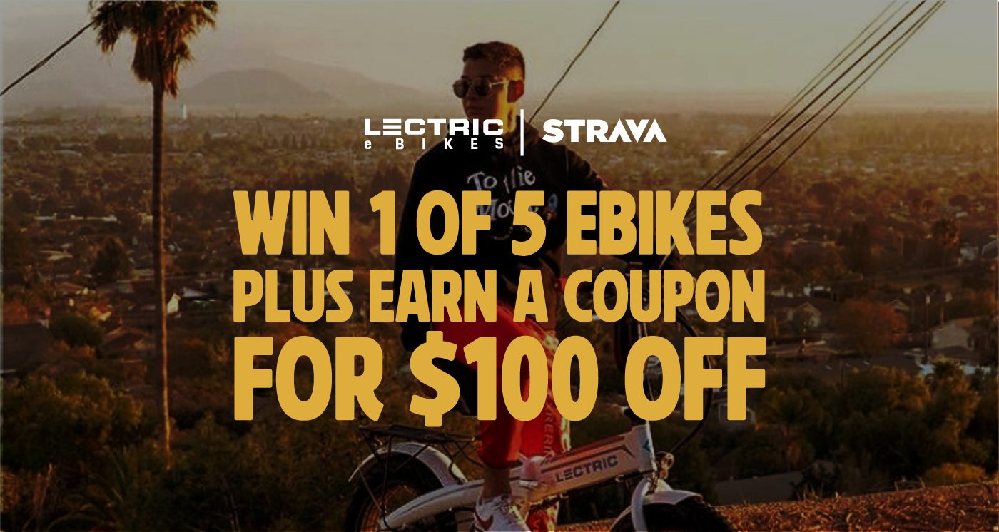 Win 1 of 5 ebikes plus earn a coupon for $100 off.