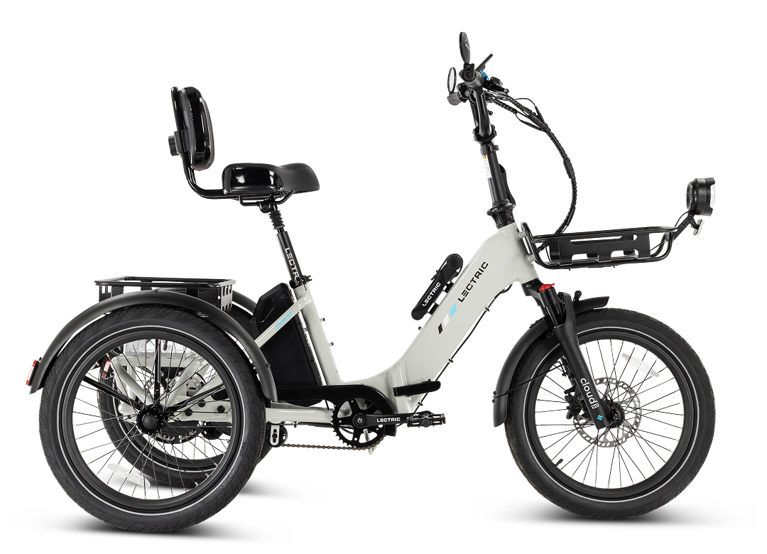 XP Trike2 750 Stratus White Long-Range Electric Tricycle | Lectric