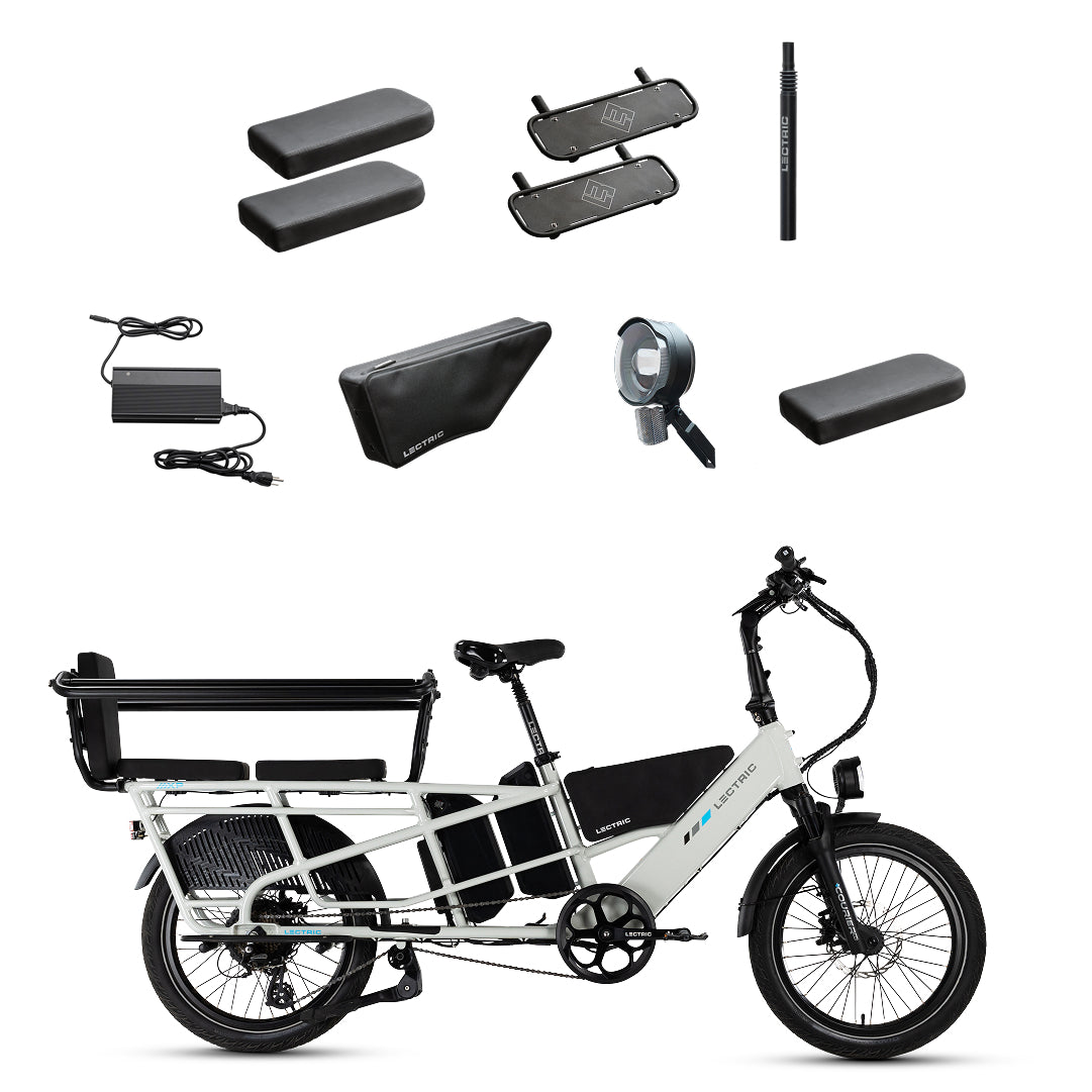 XPedition 2.0 Stratus White Long-Range Dual-Battery + FREE Running Boards, Cushions, Elite Headlight, Suspension Seat Post, Fast Charger, & Frame Bag ($544 Value)