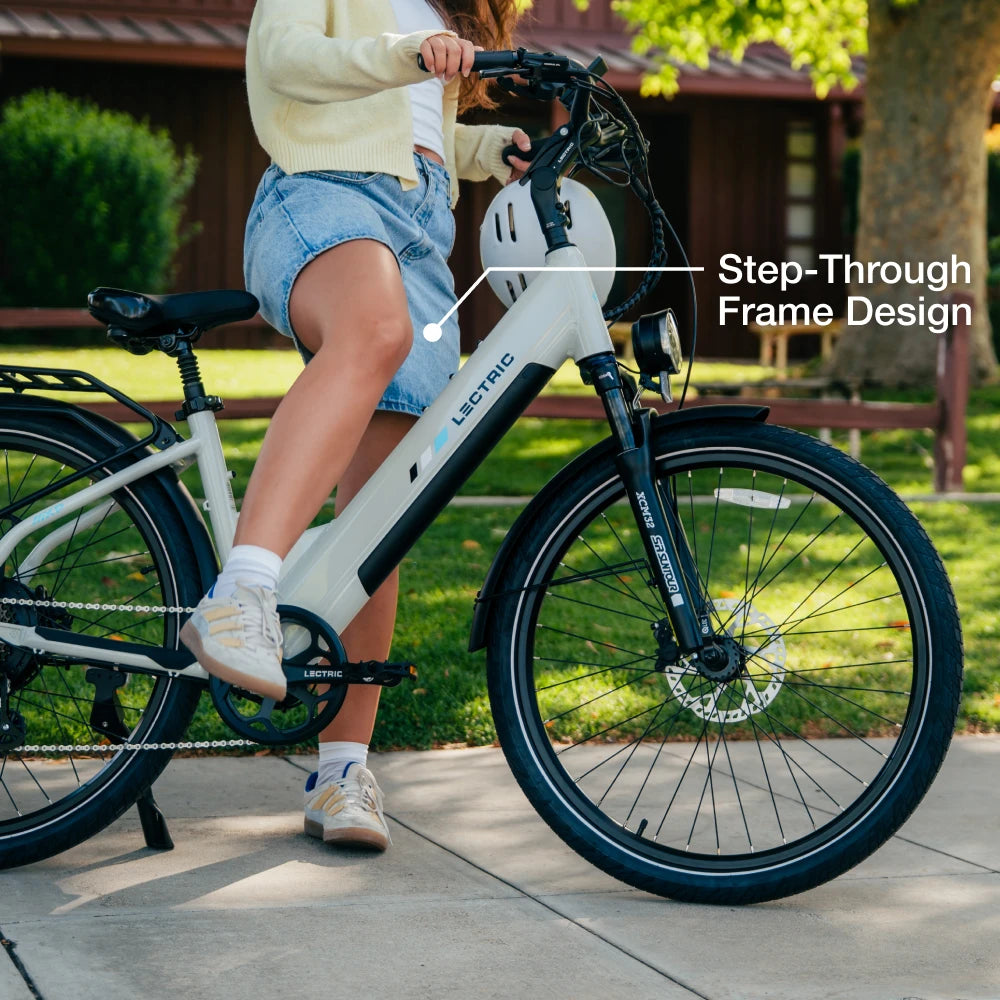 electric bicycle design pdf Lectric XPress2 Cruiser eBike in Stratus White
