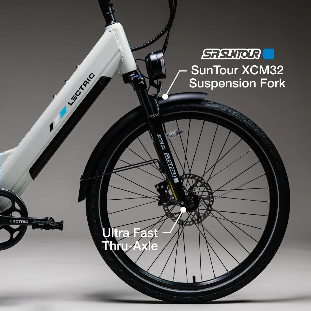 quick elektrofahrrad Lectric XPress2 Cruiser eBike in Stratus White