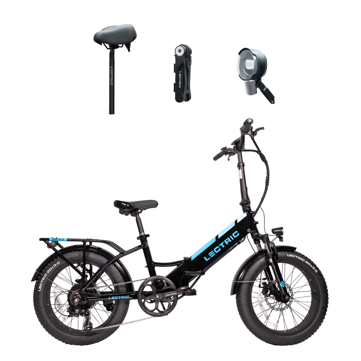 XP Step-Thru 3.0 Black + FREE Comfort Seat, Suspension Seat Post, Elite Headlight, Bike Lock ($277 Value)