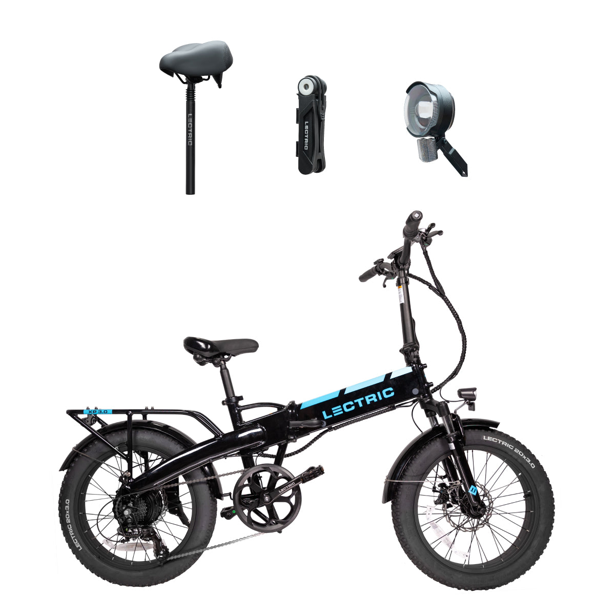 XP 3.0 Black + FREE Comfort Seat, Suspension Seat Post, Elite Headlight, Bike Lock ($277 Value)