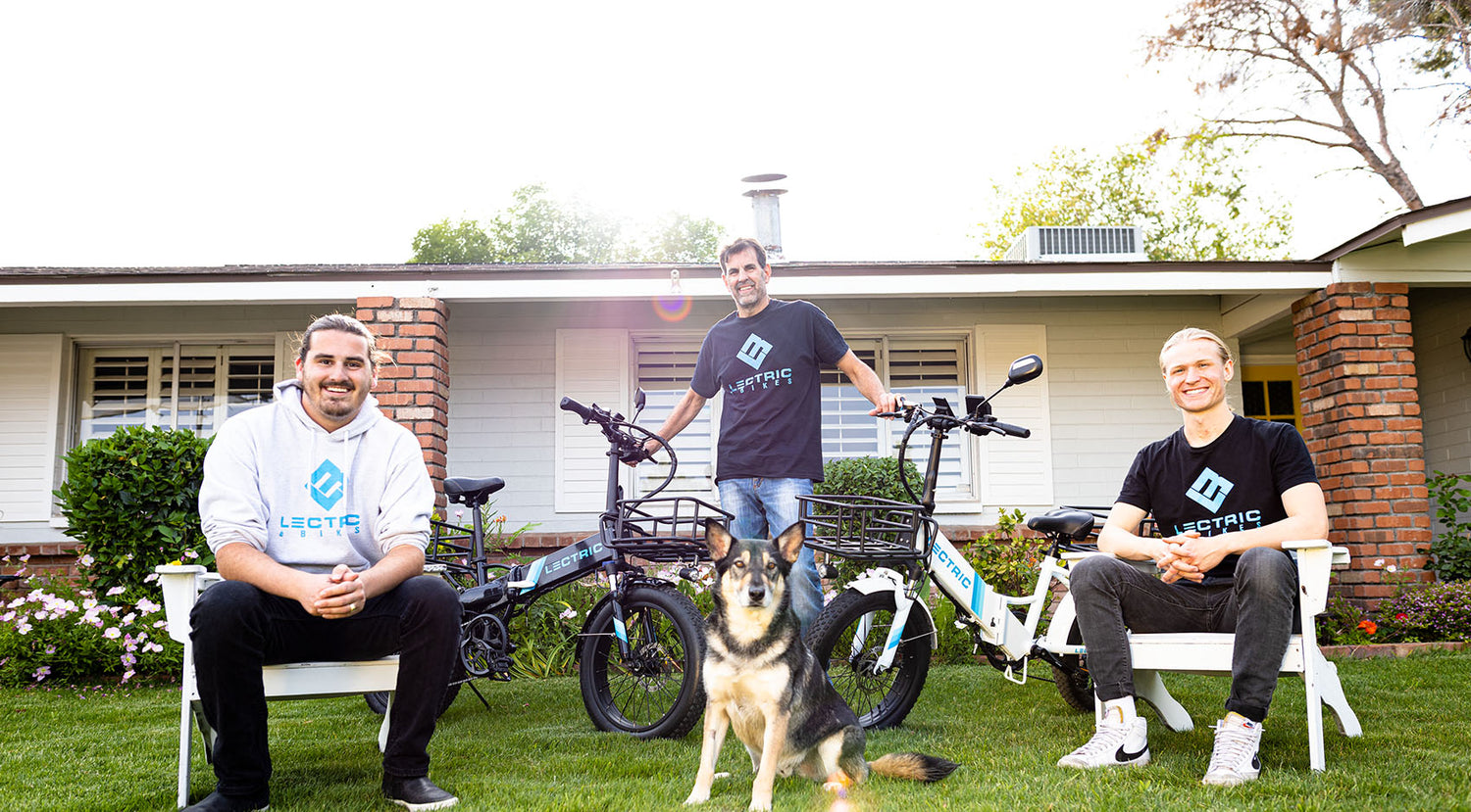 Lectric eBike Founders in Yard featuring XP 2.0 eBikes