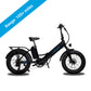 Lectric Black XPremium eBike on White background with dual-battery for over 100 mile range