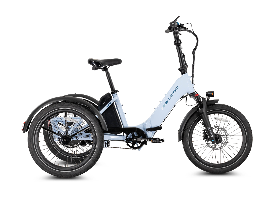 electric three wheel bicycles Lectric XP Trike2 750 in Glacier Blue| Long-Range eTrike | Adult Folding Electric Trike | Lightweight eTrike