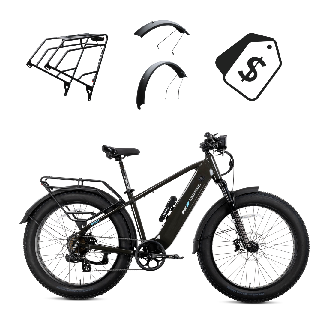 XPeak2 High-Step + FREE Rear Rack, Fenders, Elite Headlight, Suspension Seat Post ($336 Value)