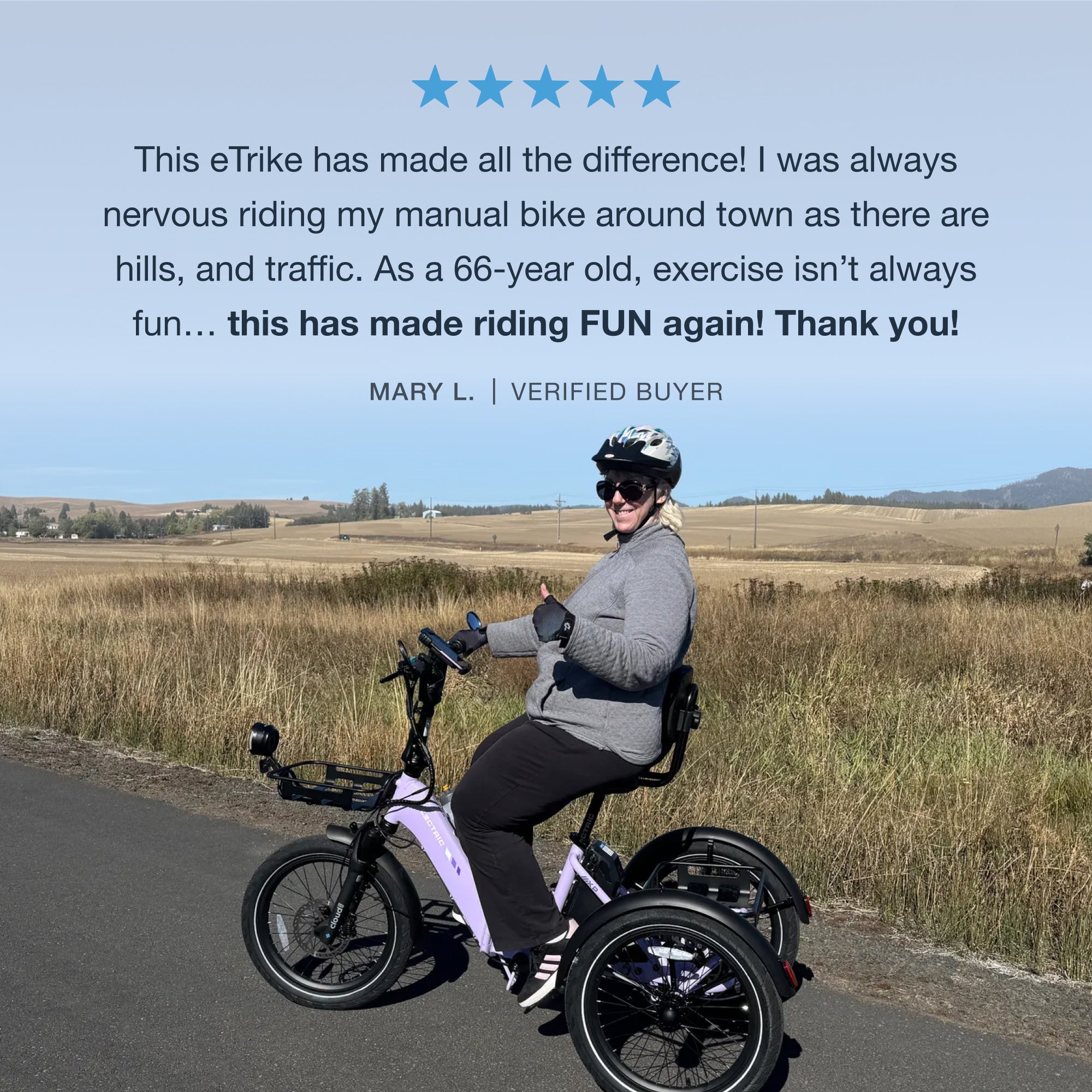 XP Trike2 750 Lavender Haze Tricycle électrique longue portée