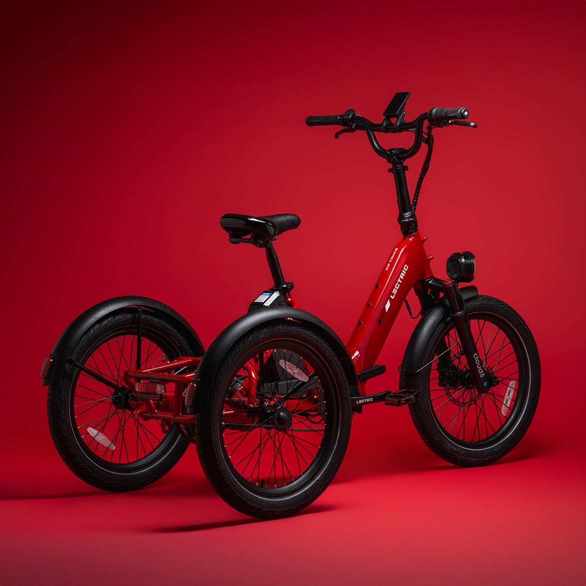 XP Trike2 750 Phoenix Red Long-Range Electric Tricycle | Lectric