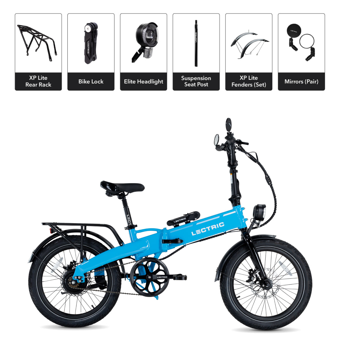 XP Lite2 Lectric Blue Long-Range eBike