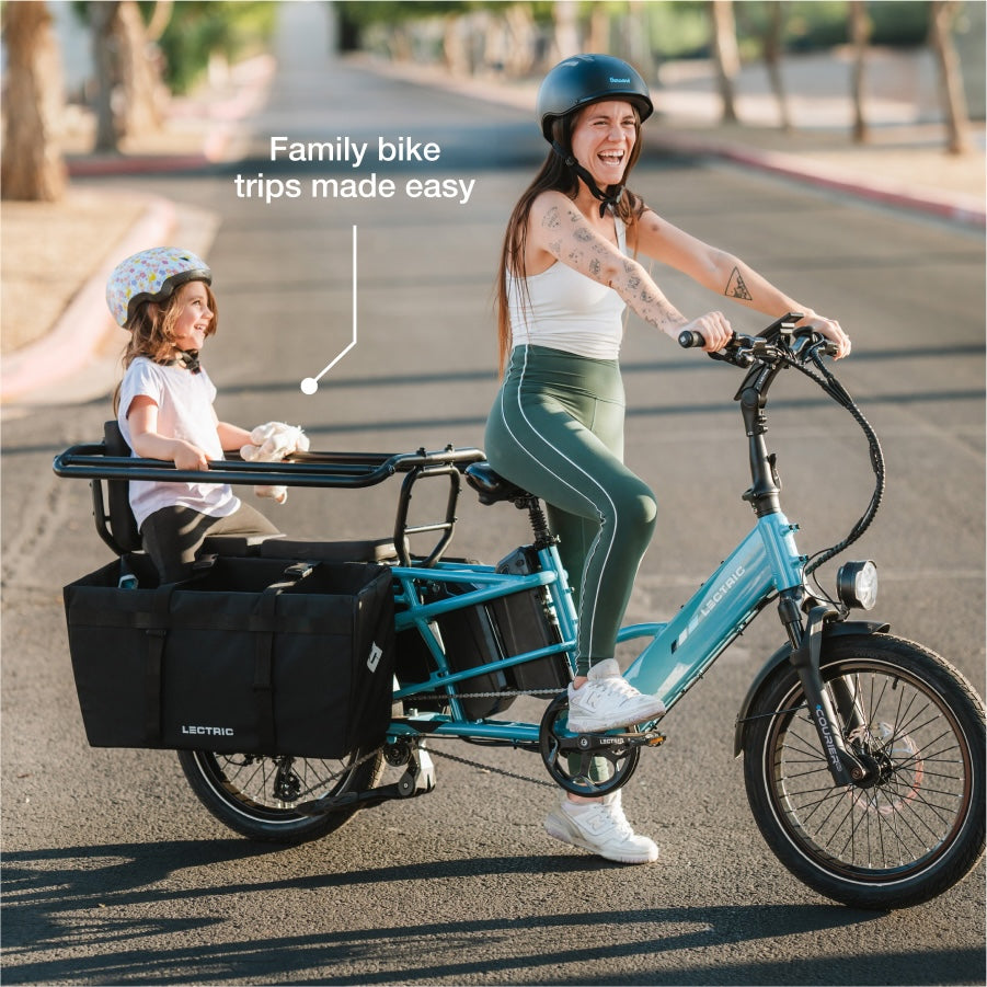 XPedition Raindrop Blue Electric Cargo Bike Long-Range Dual