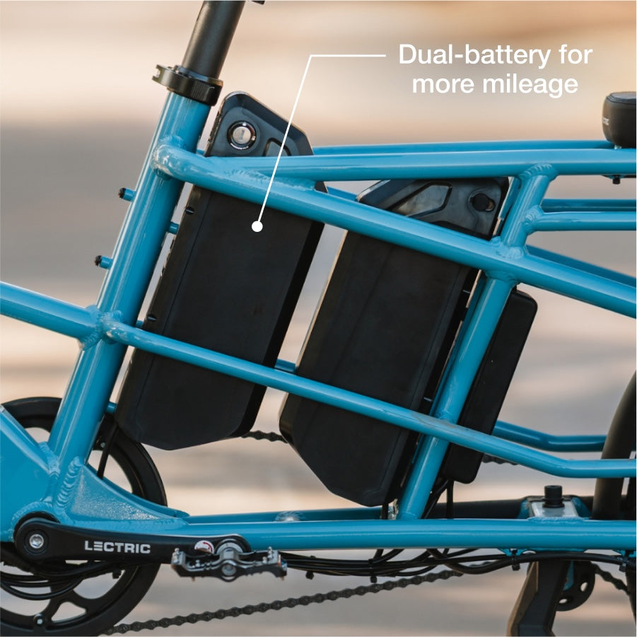 XPedition Raindrop Blue Electric Cargo Bike | Dual Battery