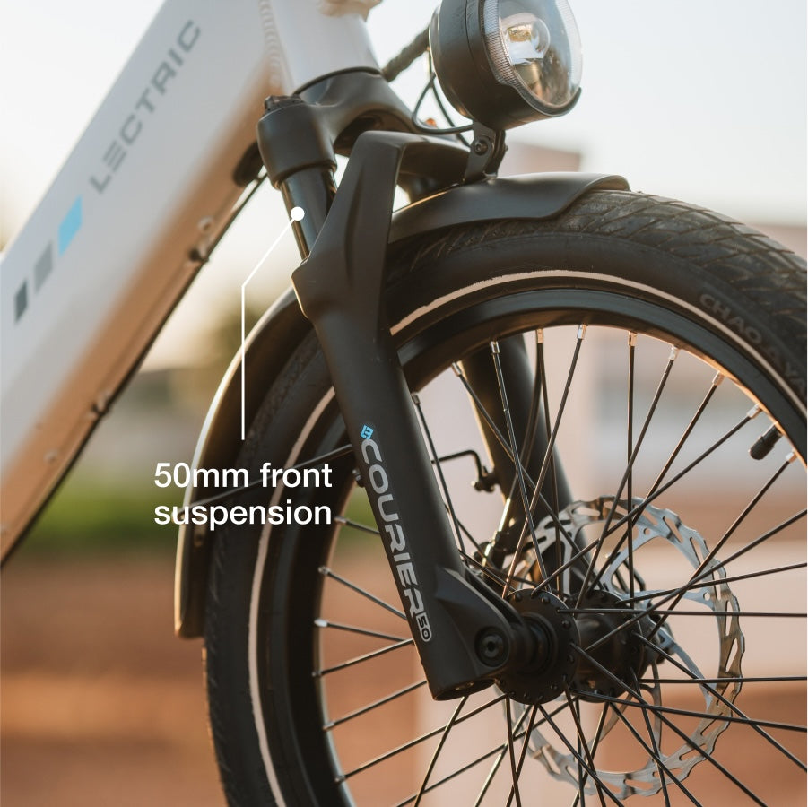 Lectric XPedition2 Courier 50 suspension fork