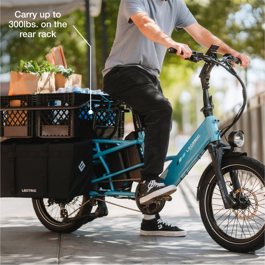watseka xp cargo electric bicycle XPedition Stratus White Cargo eBike | Dual Battery