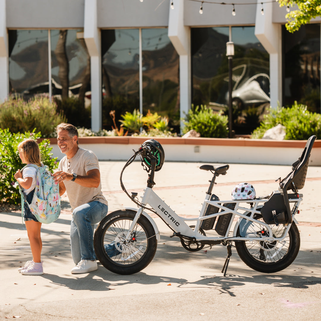 Electric bike with 2 child seats sale