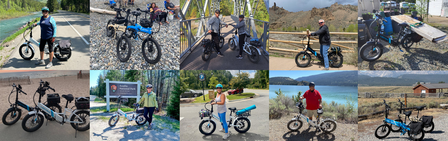 Lectric customers with lectric ebikes around the world