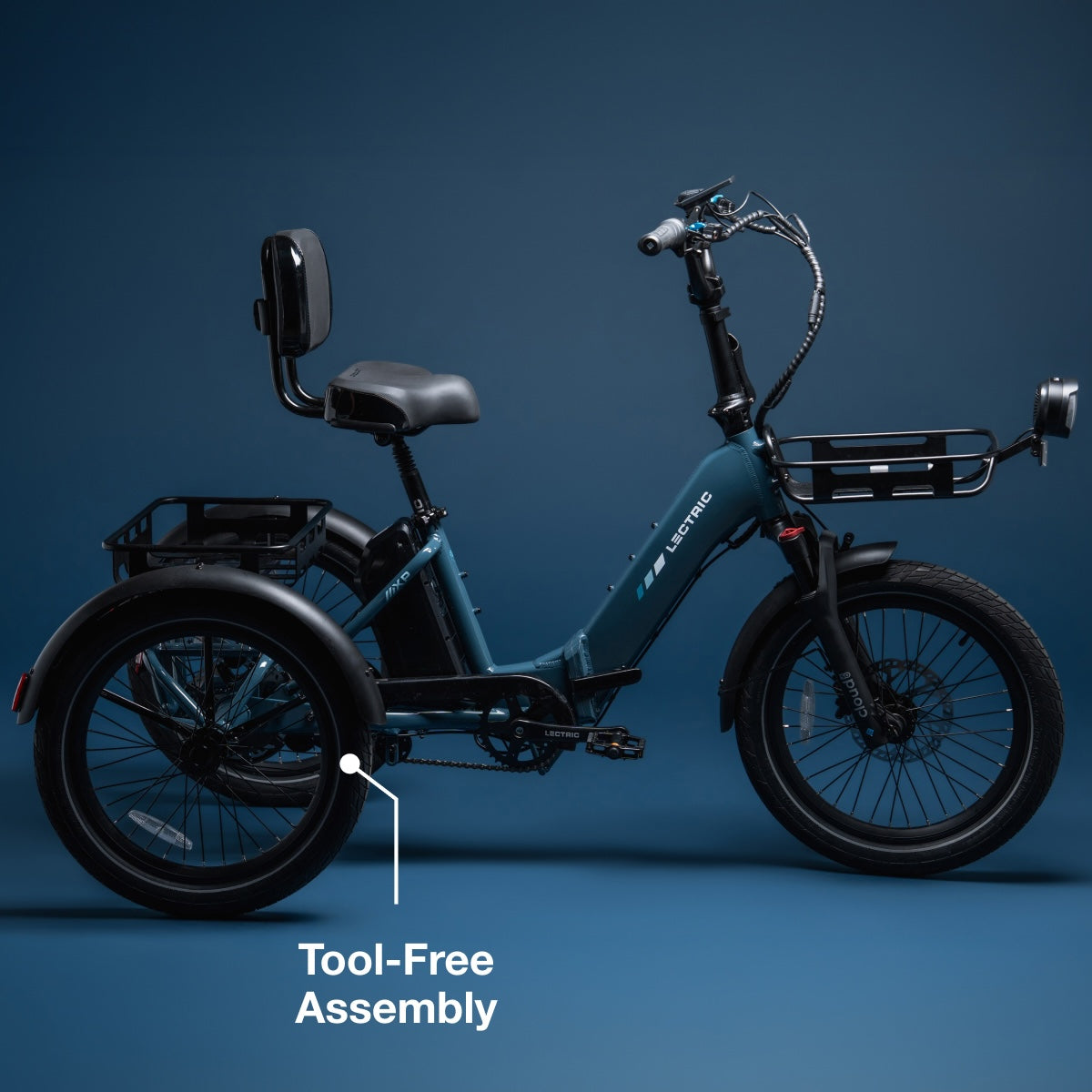 XP Trike2 750 Dusk Blue Long-Range Electric Tricycle