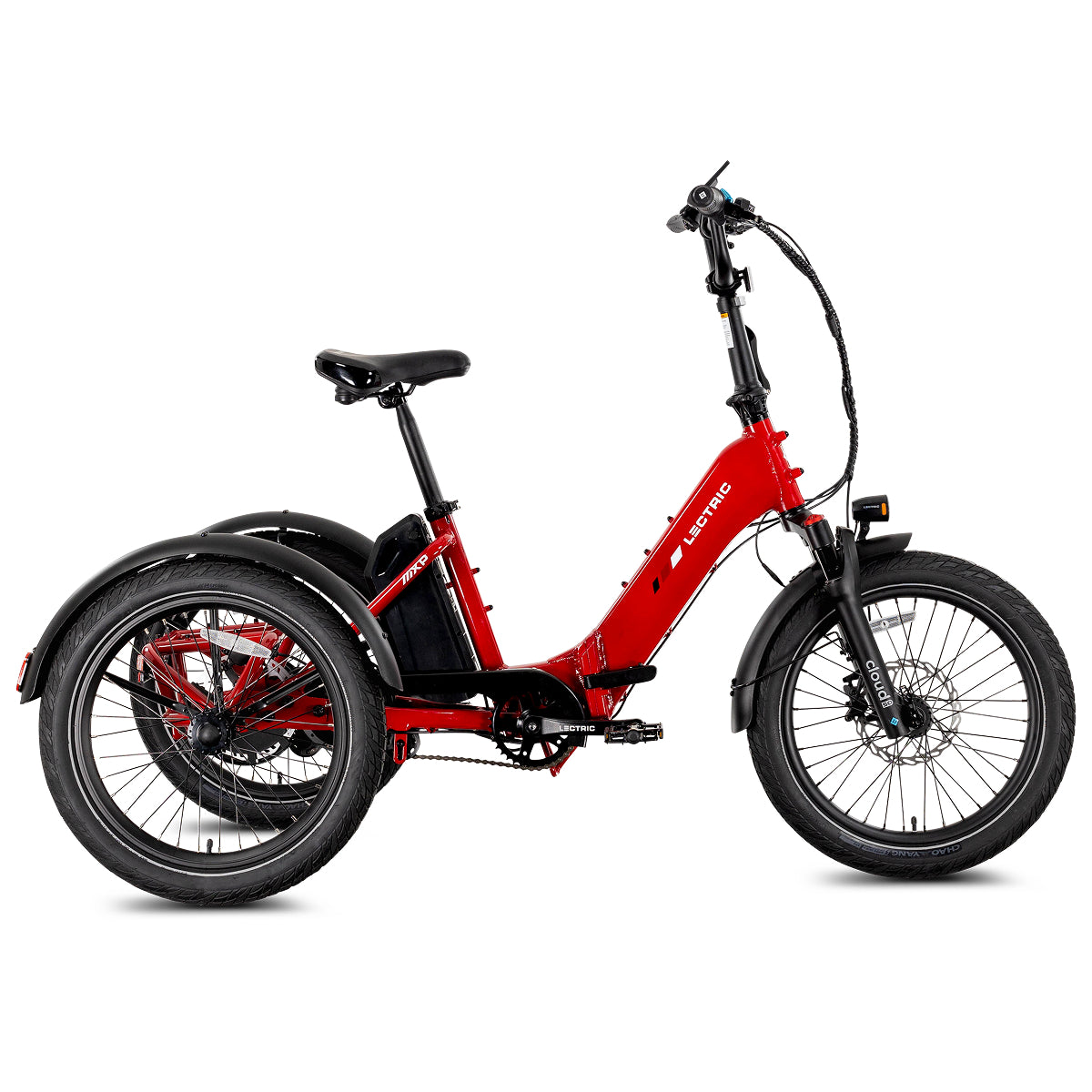 Lectric XP Trike2 750 in Phoenix Red| Long-Range eTrike | Adult Folding Electric Trike | Lightweight eTrike