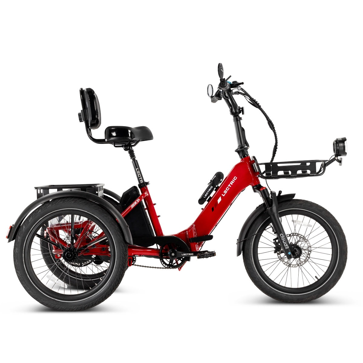 XP Trike2 750 Phoenix Red Long-Range Electric Tricycle Lectric