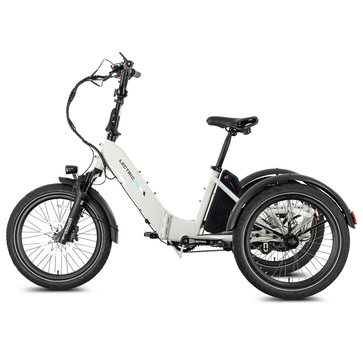 Lectric eBikes - XP Trike2 Foldable eBike (Max 50mi/14mph) + Support Seat/Suspension Seat Post/Elite Headlight