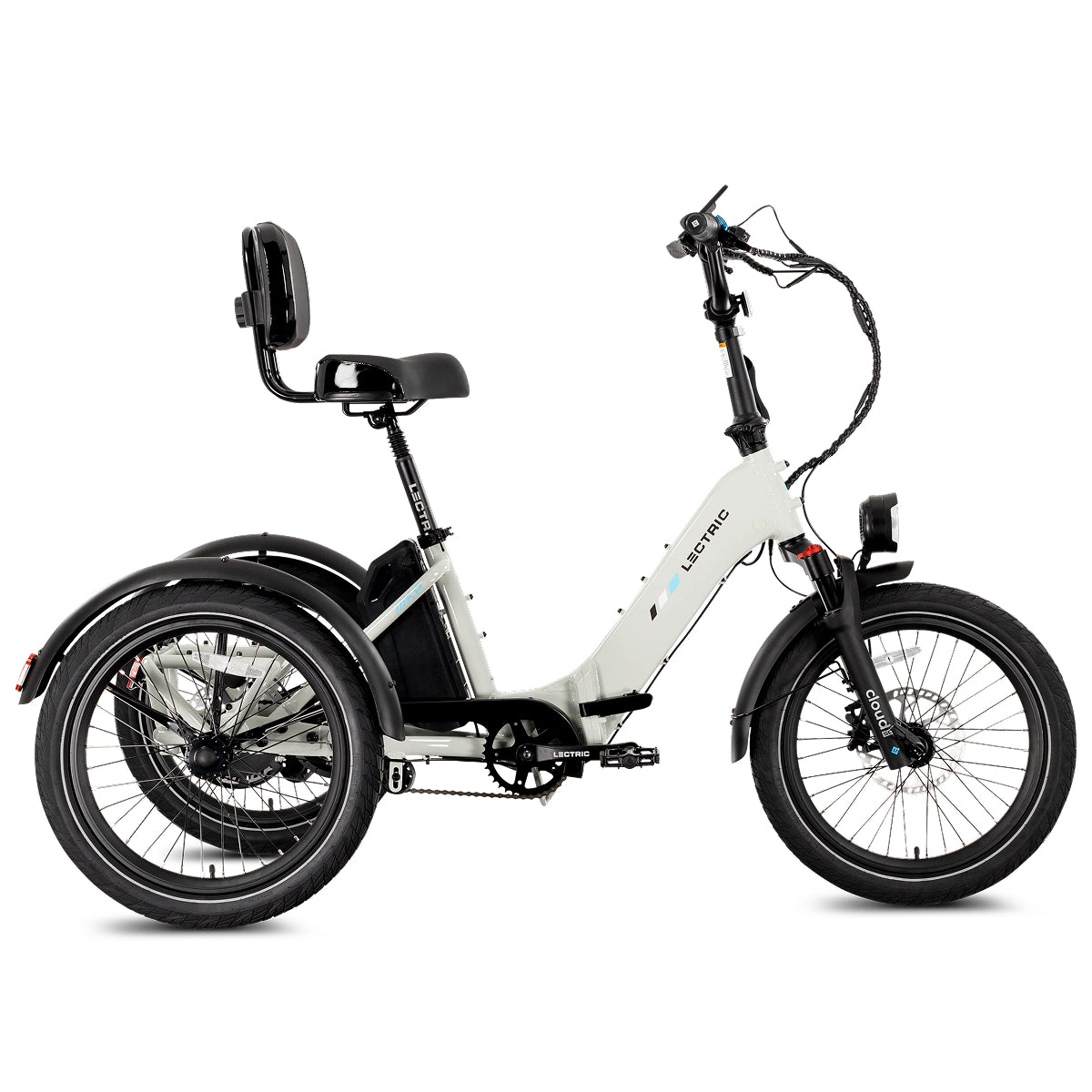 three wheel electric bicycle tricycle for adults long range 50Ah battery, dual motor power, semi-recumbent comfort, differential anti-tip, reverse mode e trikes for sale bikes are equipped with long lasting Electric trikes are the new
