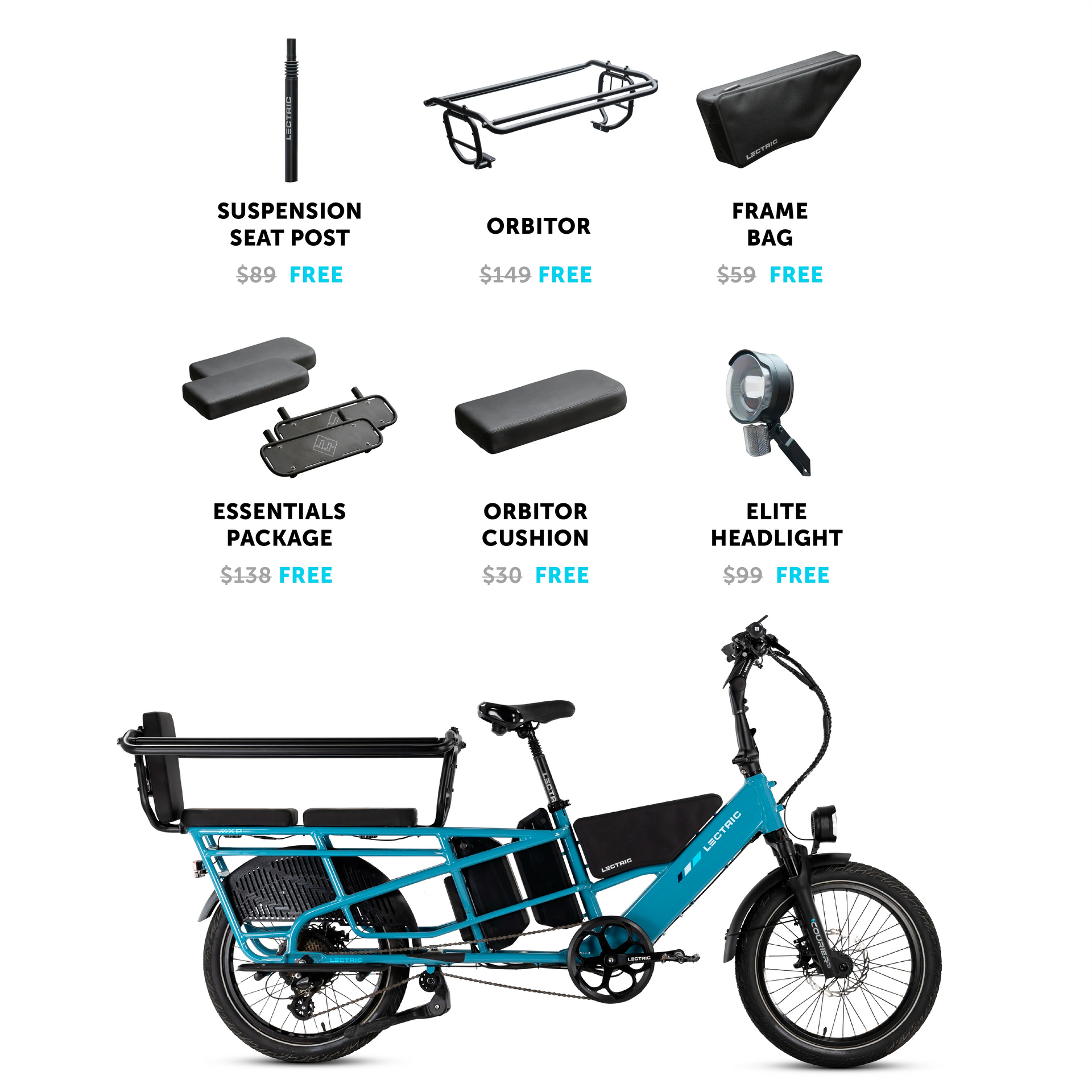 XPedition 2.0 Raindrop Blue Dual-Battery eBike