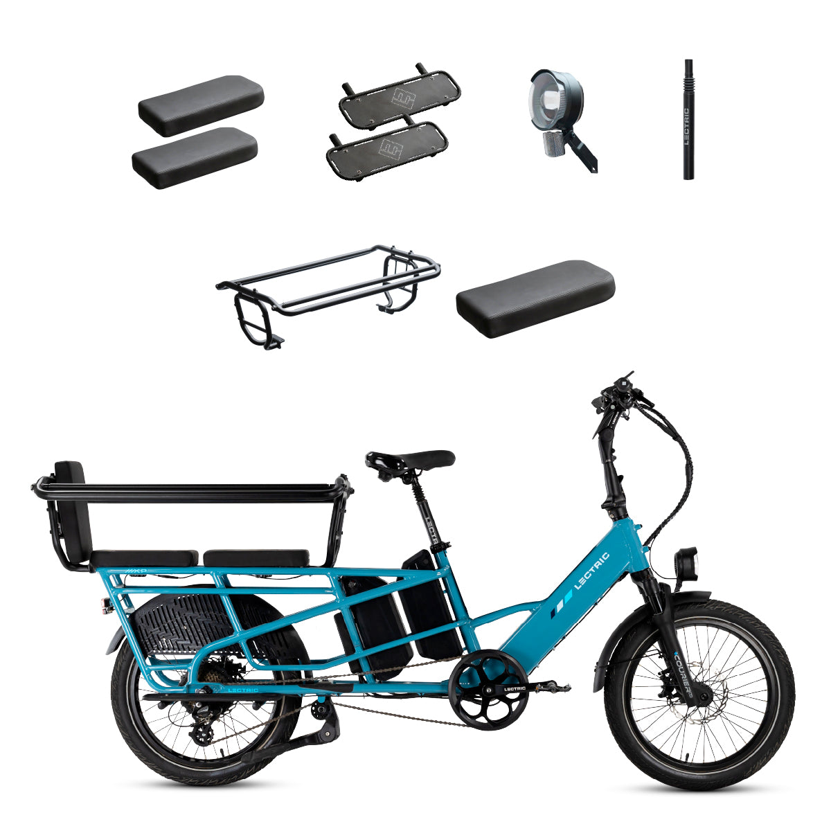 XPedition 2.0 Raindrop Blue Dual-Battery + FREE Running Boards, Cushions, Elite Headlight, Suspension Seat Post, Orbitor ($505 Value)