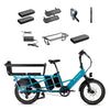 XPedition 2.0 Raindrop Blue Long-Range Dual-Battery + FREE Running Boards, Cushions, Elite Headlight, Suspension Seat Post, Fast Charger, & Orbitor ($654 Value)