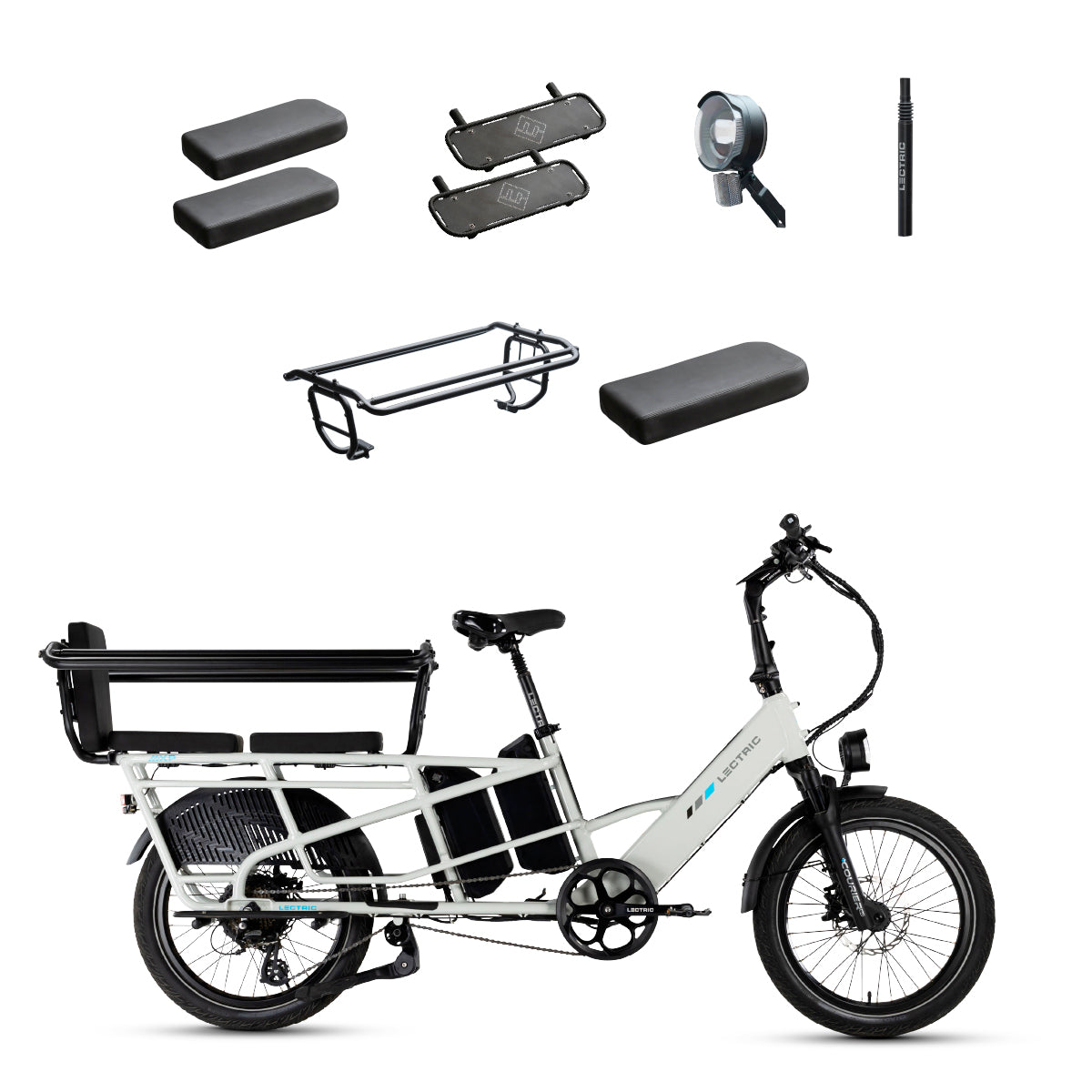 XPedition 2.0 Stratus White Dual-Battery + FREE Running Boards, Cushions, Elite Headlight, Suspension Seat Post, & Orbitor ($505 Value)