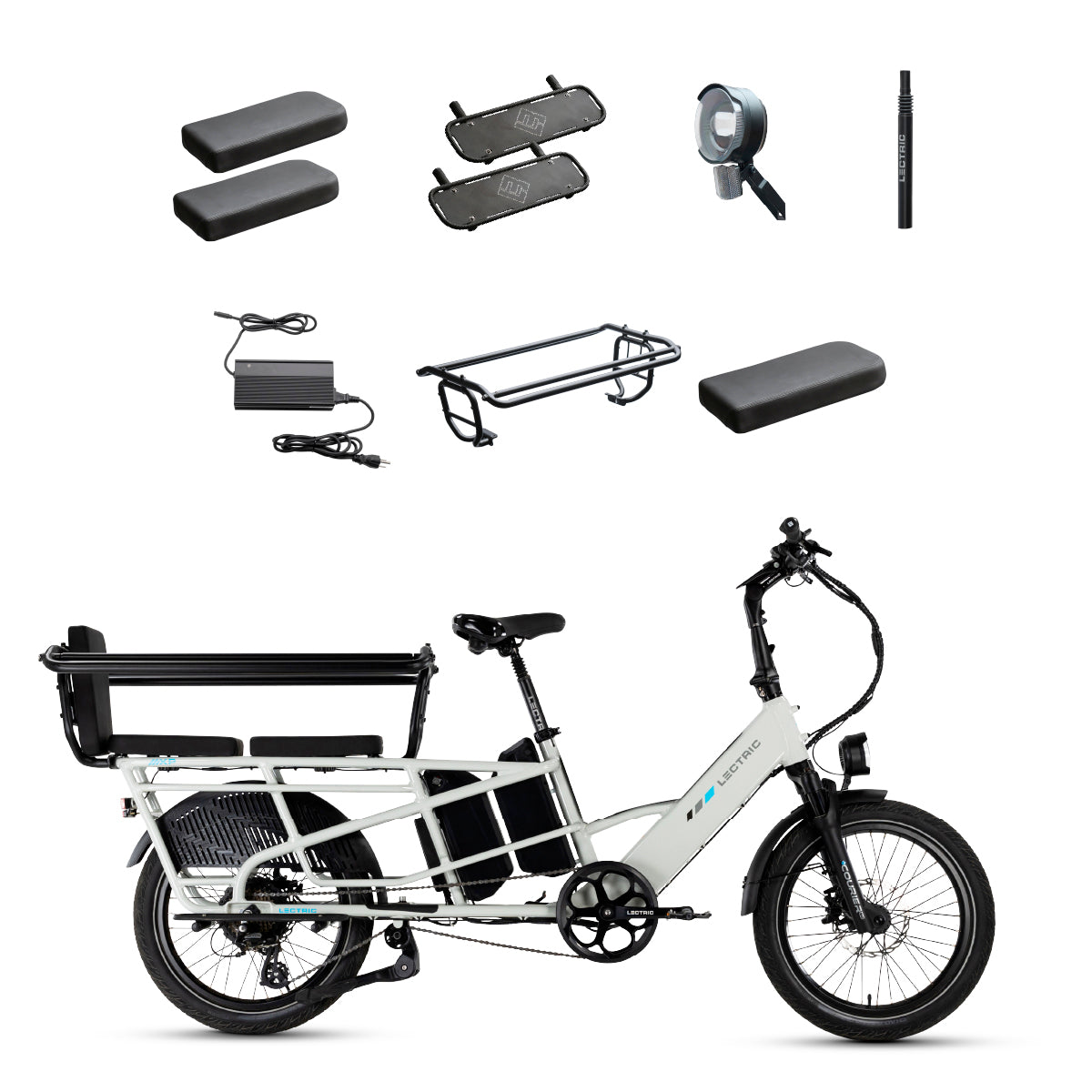 XPedition 2.0 Stratus White Long-Range Dual-Battery + FREE Running Boards, Cushions, Elite Headlight, Suspension Seat Post, Fast Charger, & Orbitor ($654 Value)