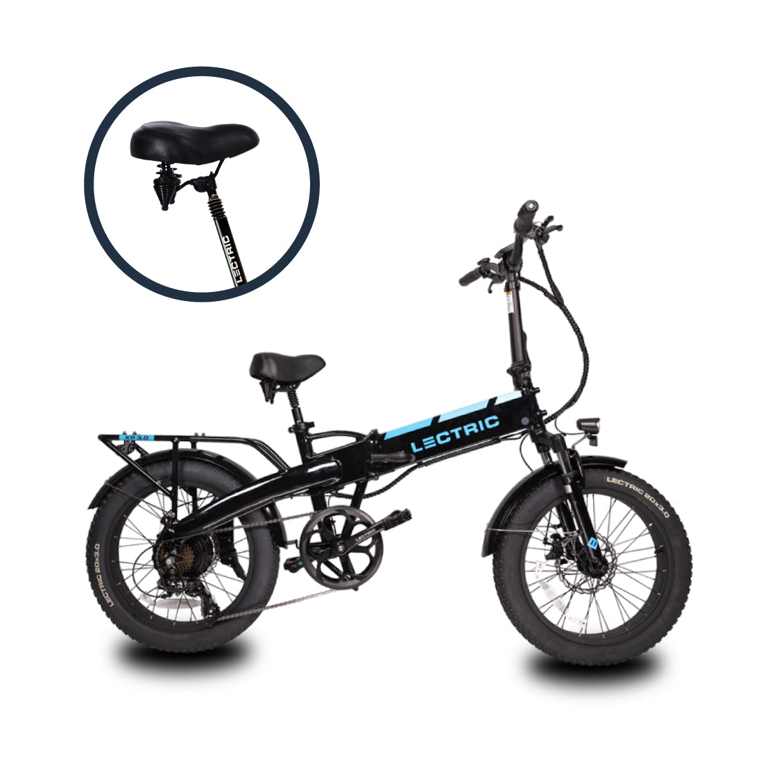 Class 3 electric bicycle with a comfort package installed