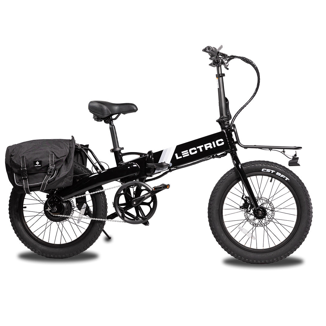 Lectric XP Lite Black eBike with carry pack
