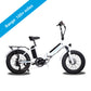 Stock Image of Single Battery White XPremium with standard seat and post