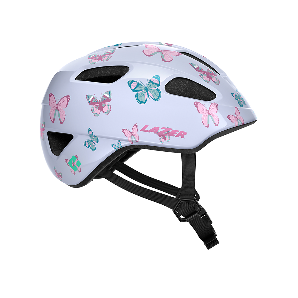 side of a kids butterfly helmet 
