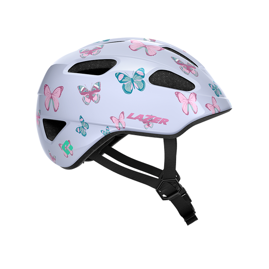side of a kids butterfly helmet 