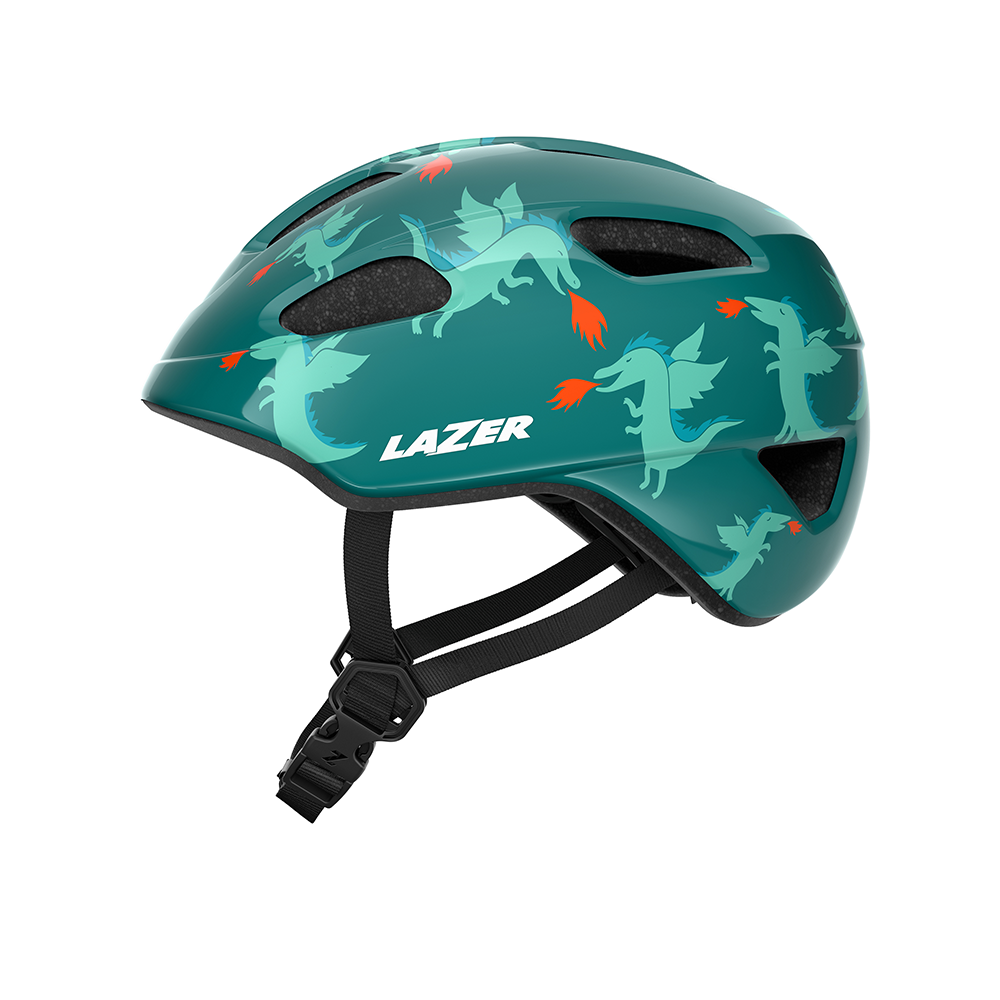 side of a kids dragon bike helmet