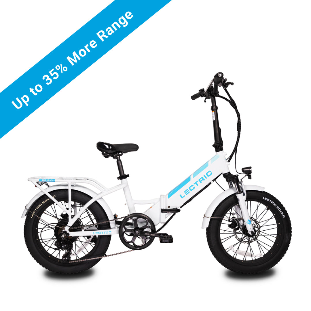 Long-Range battery electric bicycle with Up to 35% more range banner