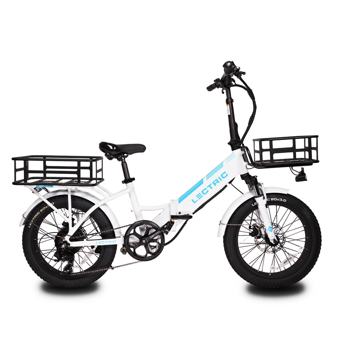 Class 3 eBike with front basket and rear basket