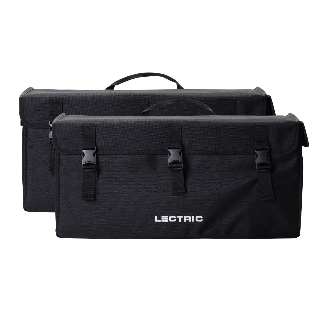pair of XL panniers for lectric cargo ebike