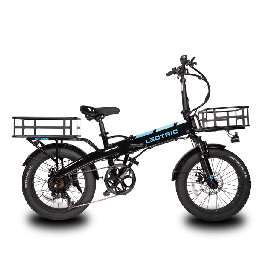 XP Step-Thru 3.0 Black eBike with Cargo Package on the front and rear