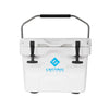 Front view of Lectric Hard Cooler closed with handle facing upwards 