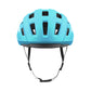 front view of a clipped blue lazer helmet on a white background 
